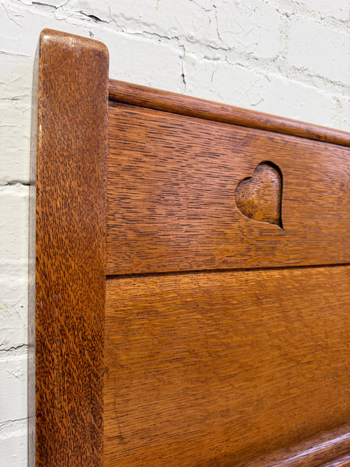 A Pair of Edwardian Heart Motif Beds by Liberty of London