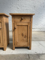 **on hold** A Pair of Antique Pine English Nightstands, c. 1900