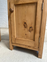 **on hold** A Pair of Antique Pine English Nightstands, c. 1900