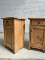 **on hold** A Pair of Antique Pine English Nightstands, c. 1900
