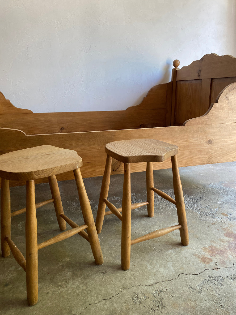 Antique English Pair of Stools c. 1910
