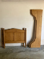 Antique Pine Sleigh Bed (Twin) c. 1900