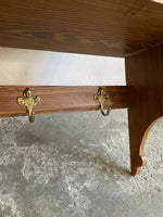 Antique French Pine Wall Shelf with Drawers c. 1900