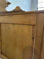 Extra Wide Full Antique Pine Sleigh Bed c. 1890