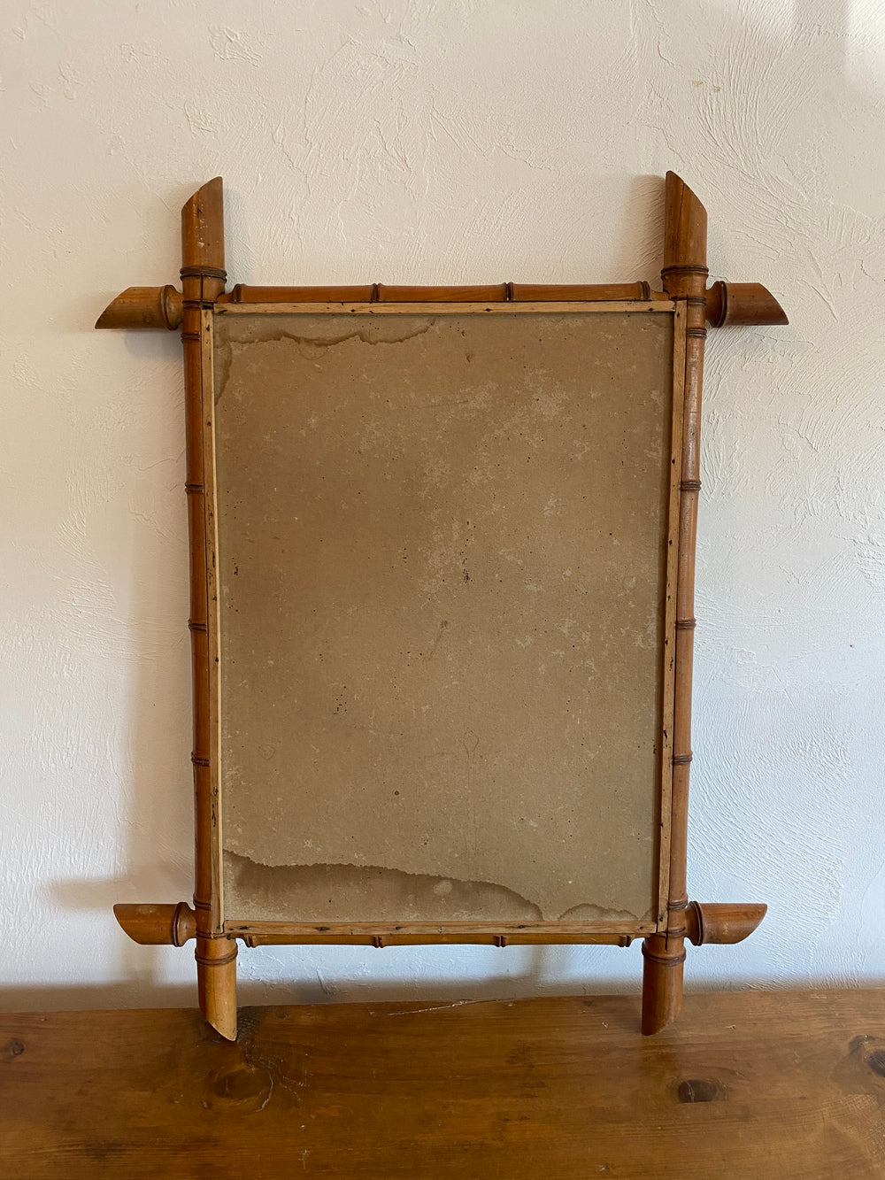 Antique French Faux Bamboo Mirror c. 1900