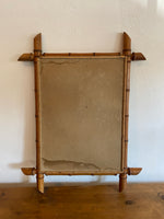 Antique French Faux Bamboo Mirror c. 1900