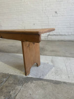 Antique English Pine Bench c. 1910