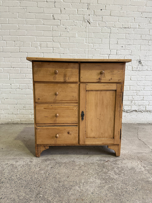 **On Hold** Antique Pine English Cupboard, c. 1880