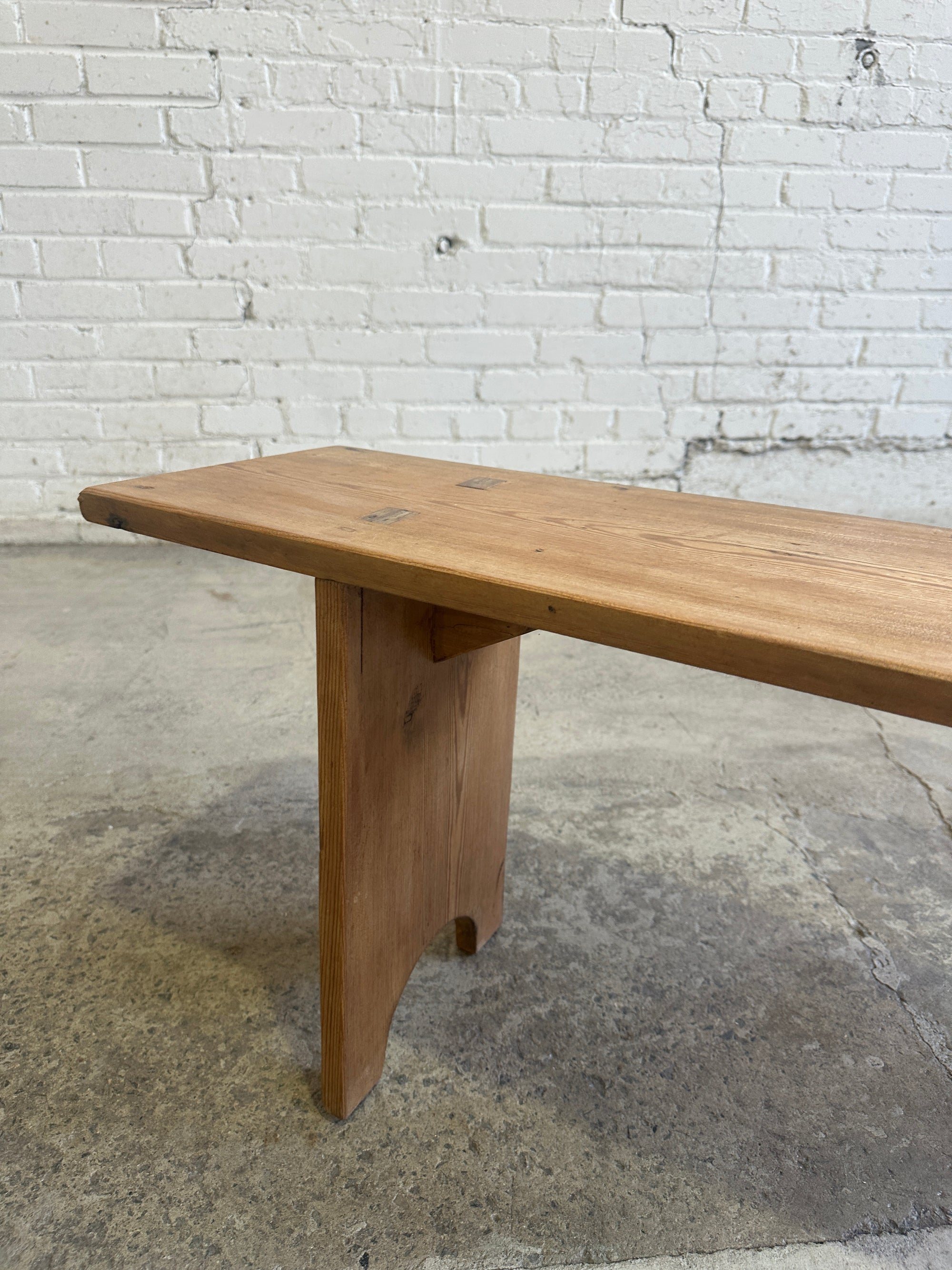 Antique English Pine Bench c. 1910