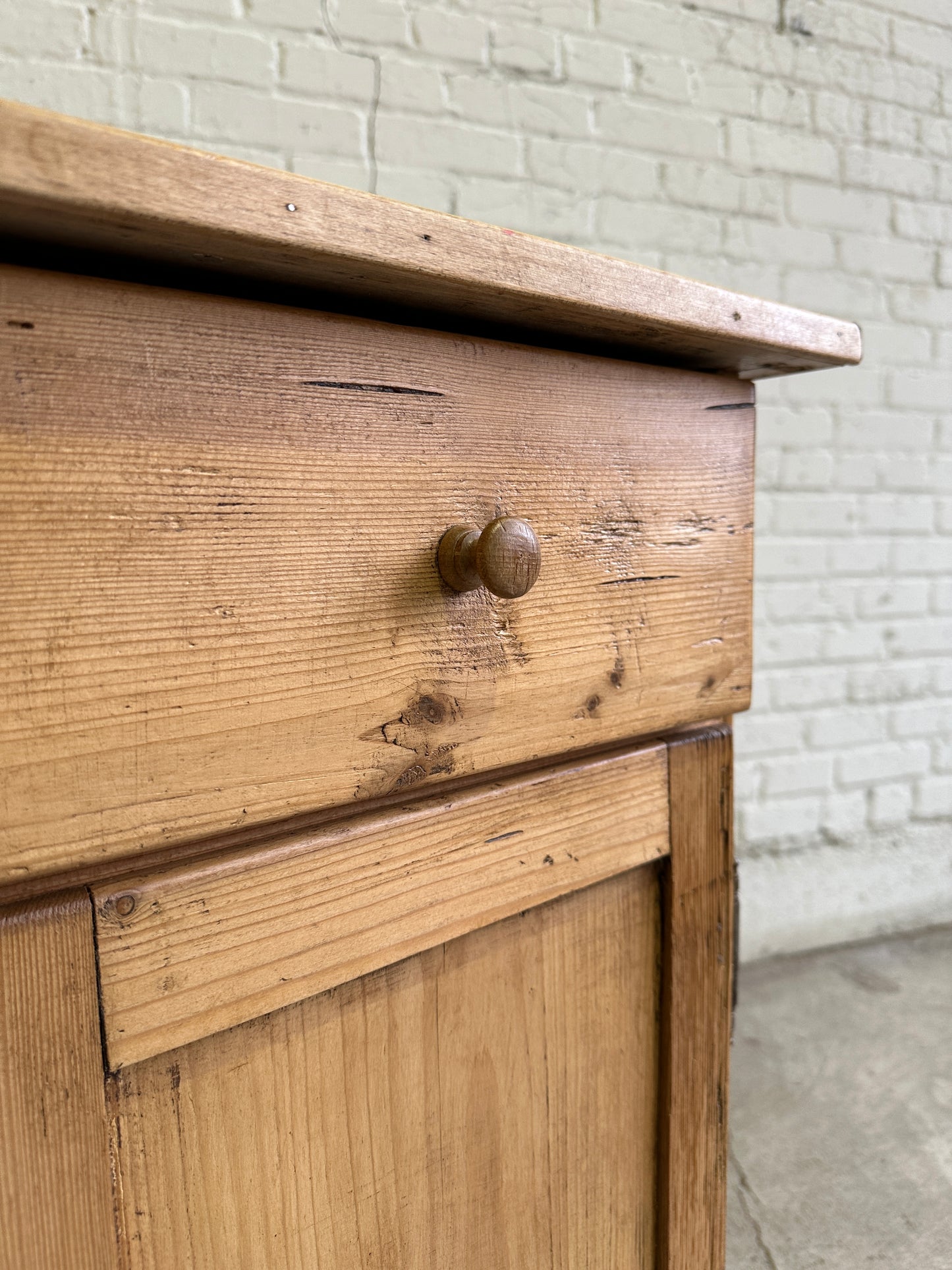 **On Hold** Antique Pine English Cupboard, c. 1880