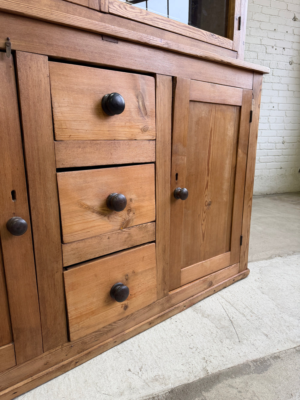 An Antique Glazed Pine English Dresser c. 1900