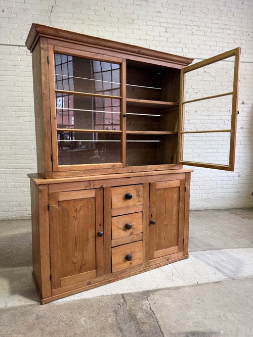 An Antique Glazed Pine English Dresser c. 1900