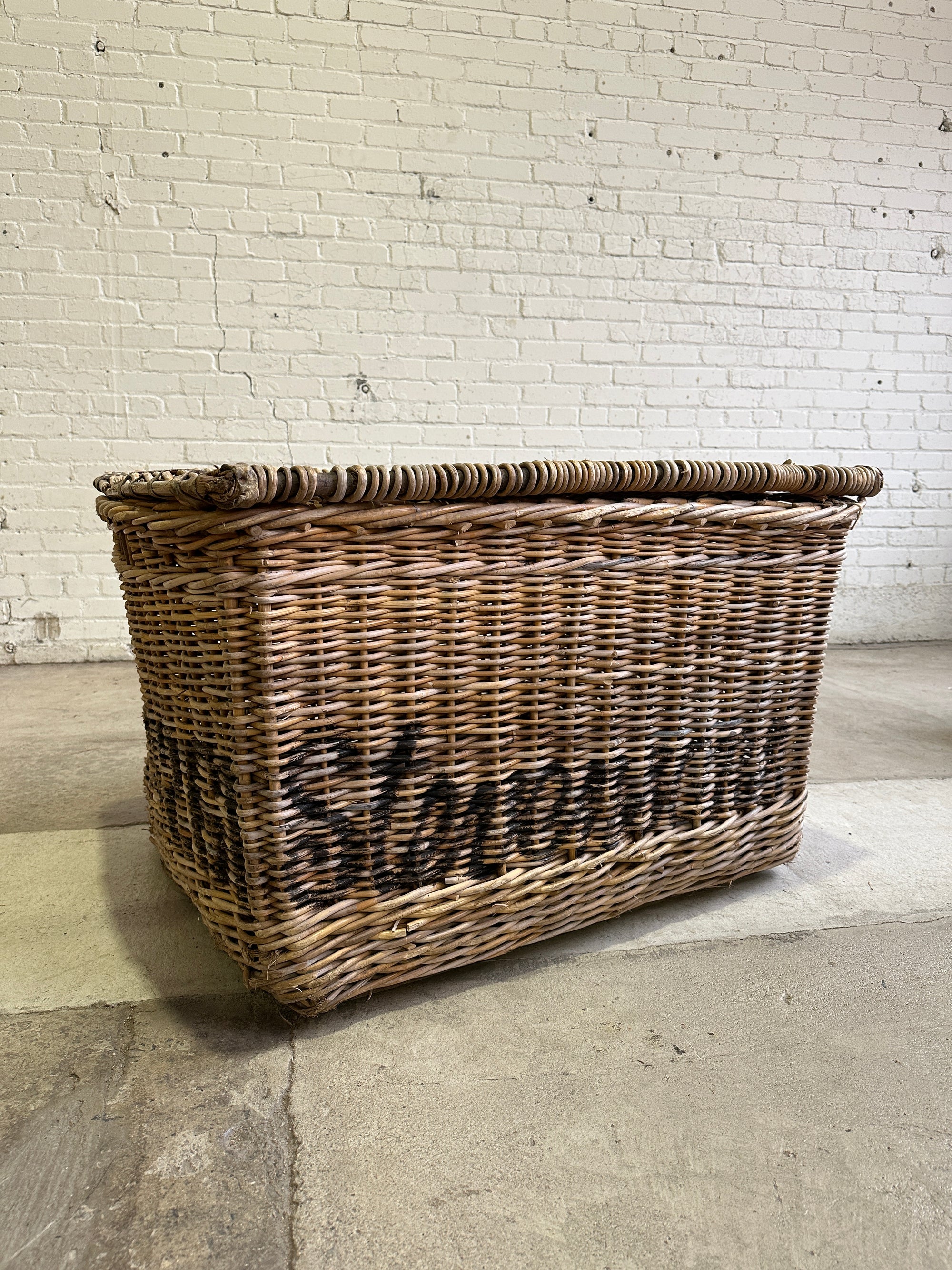 Extra Large Antique Wicker Mill Basket, c. 1900