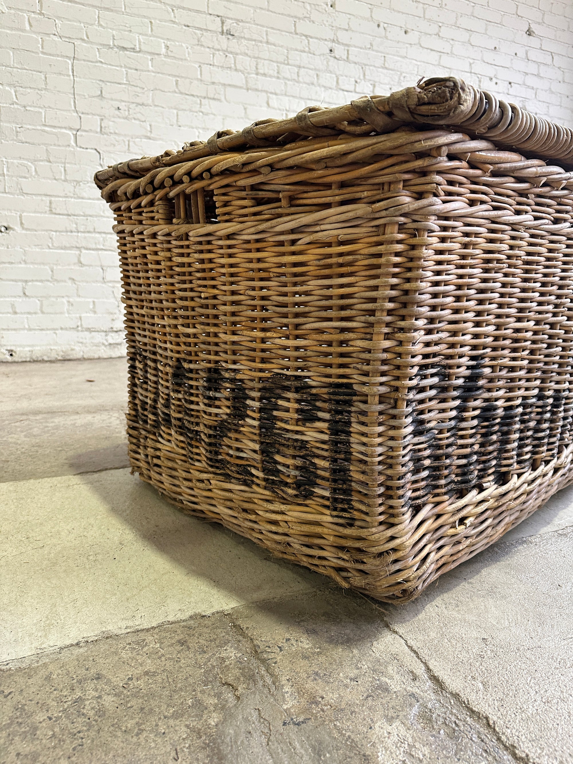 Extra Large Antique Wicker Mill Basket, c. 1900