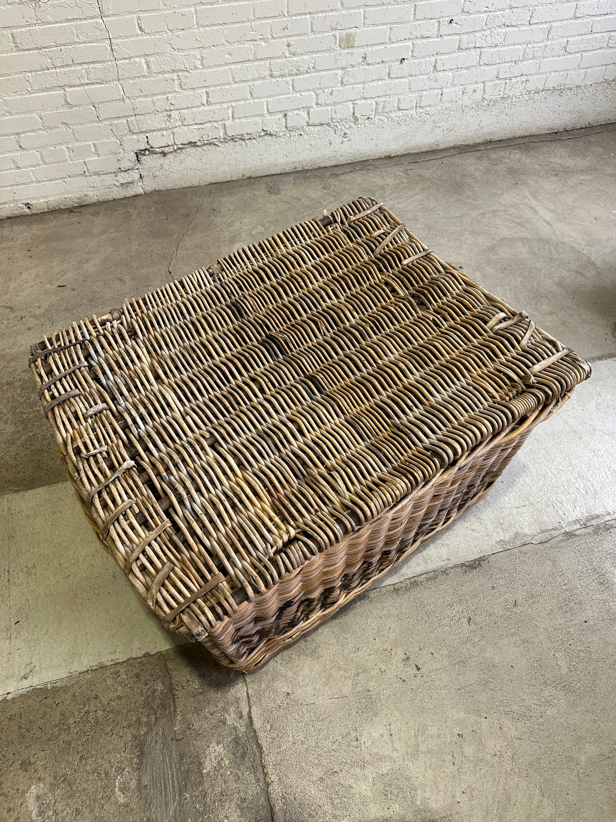 Extra Large Antique Wicker Mill Basket, c. 1900