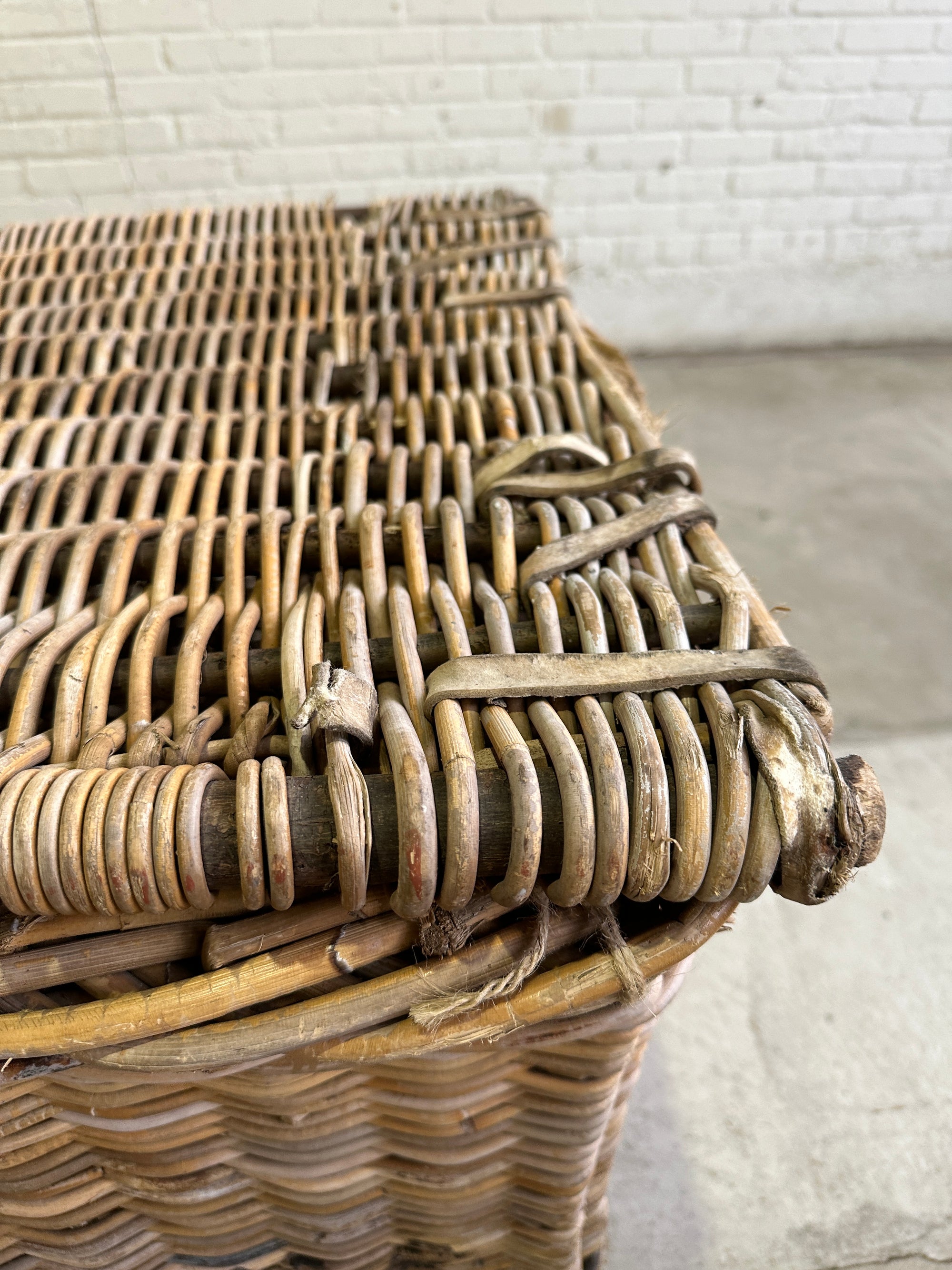 Extra Large Antique Wicker Mill Basket, c. 1900
