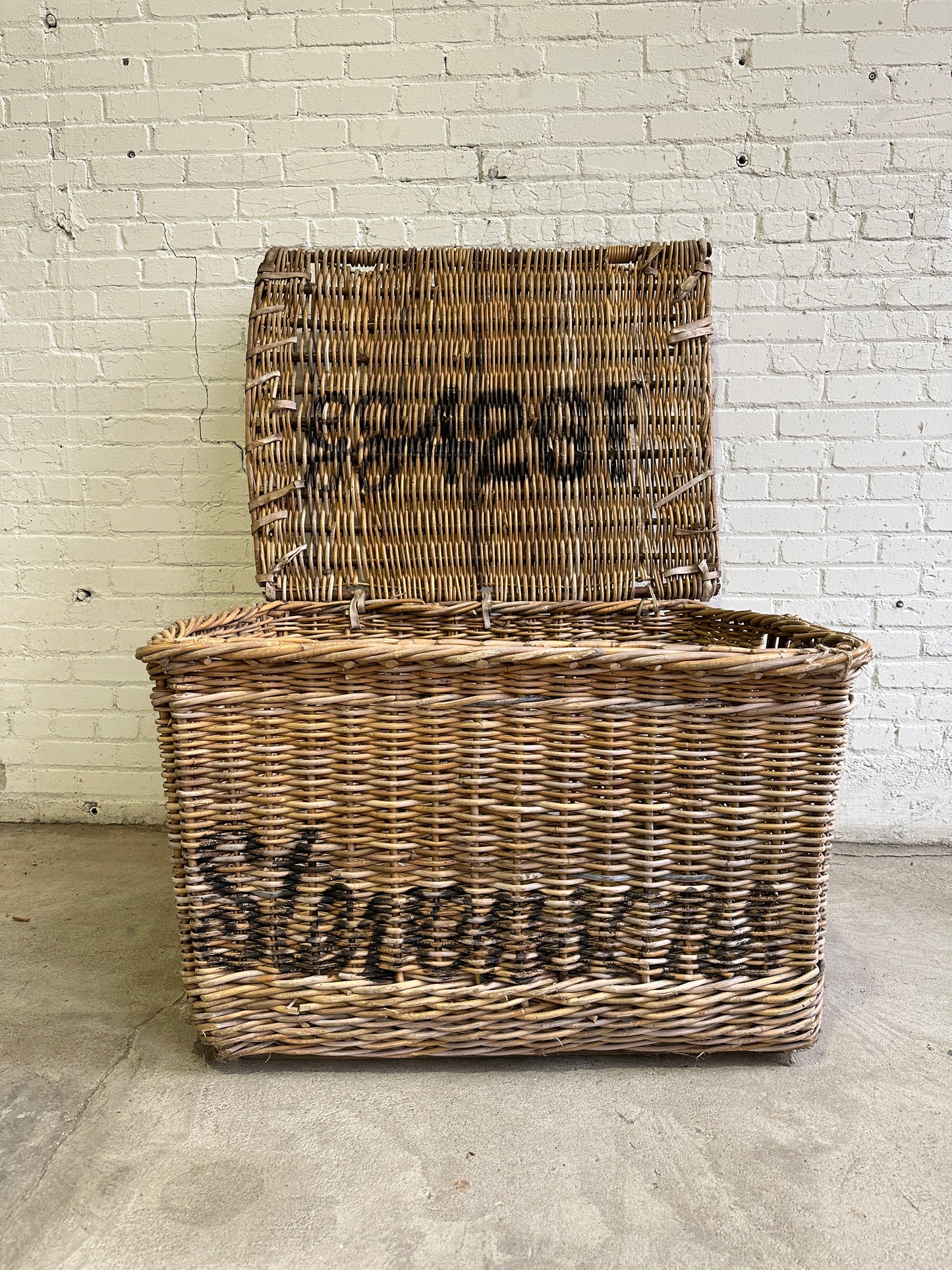 Extra Large Antique Wicker Mill Basket, c. 1900