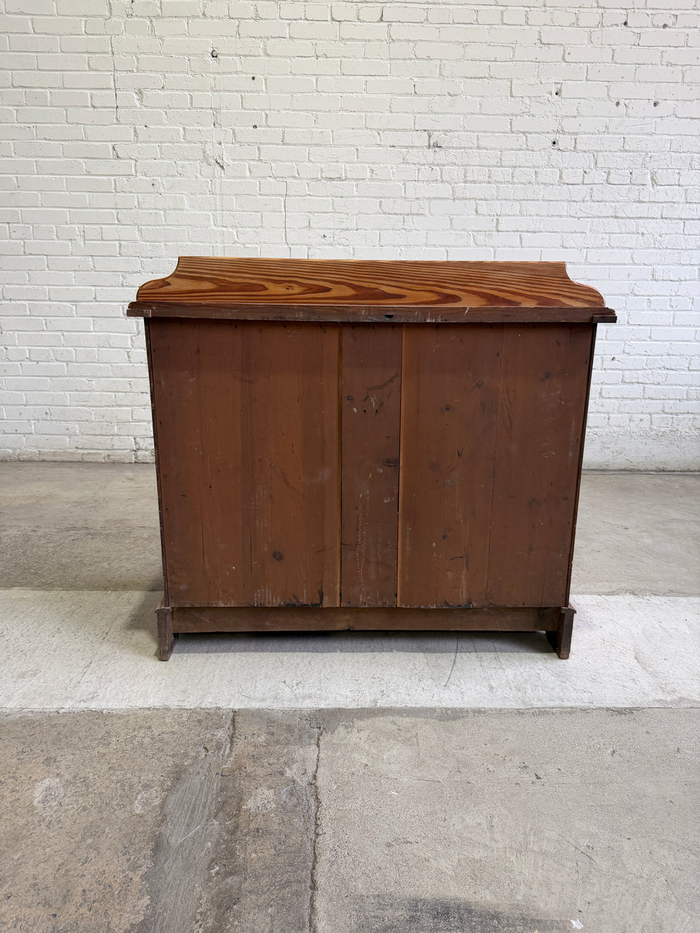 Antique Pitch Pine English Chest of Drawers, c. 1890