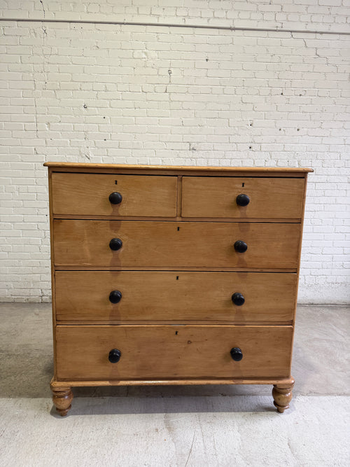 A Large Antique Pine English Chest of Drawers c. 1870