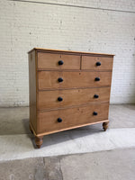 A Large Antique Pine English Chest of Drawers c. 1870