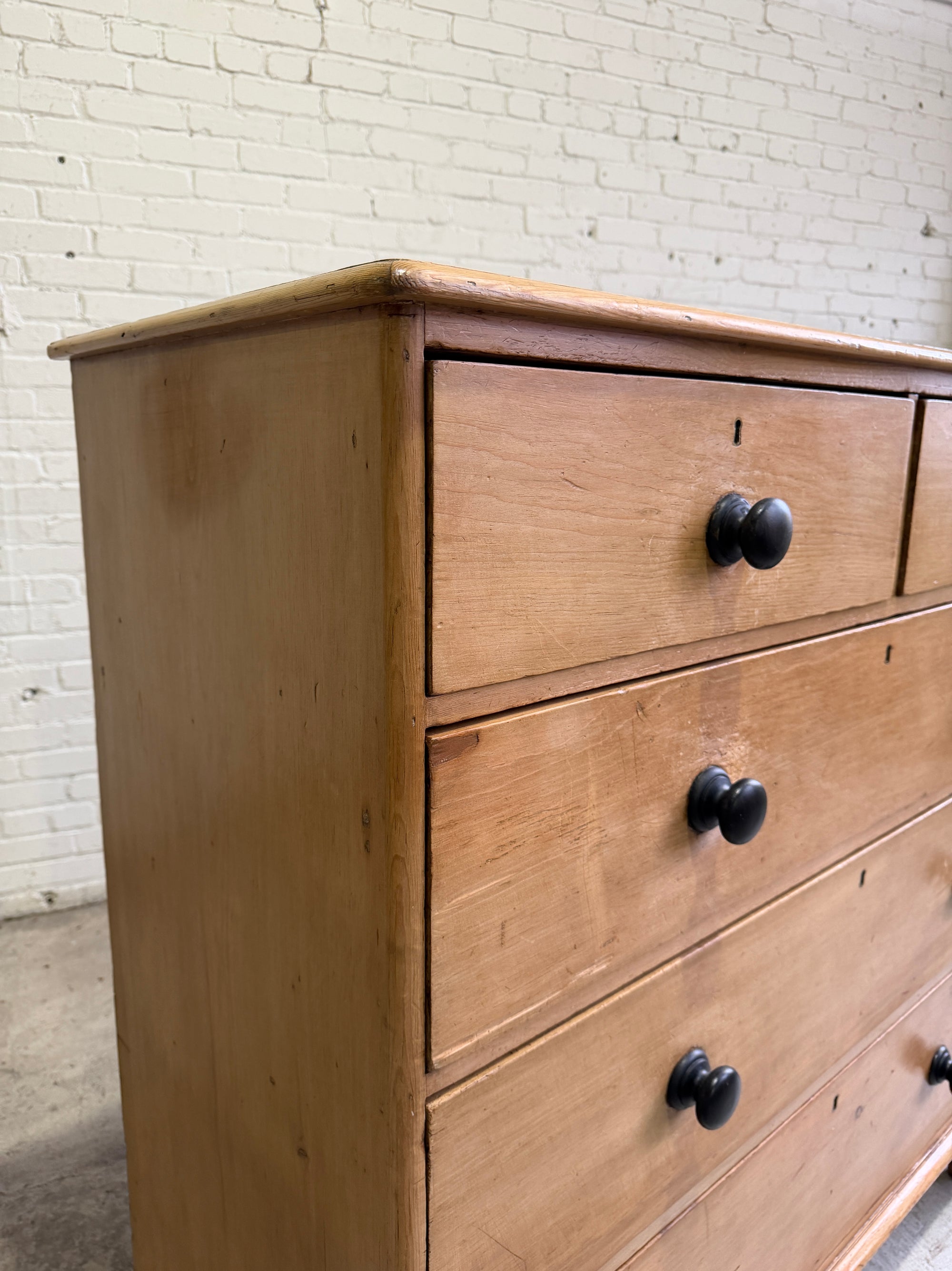 A Large Antique Pine English Chest of Drawers c. 1870