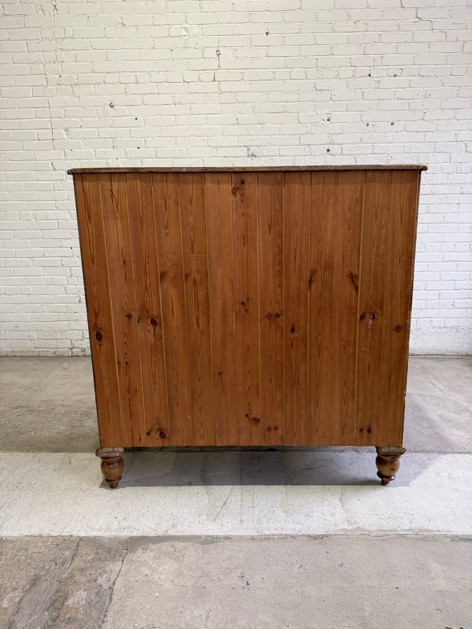 A Large Antique Pine English Chest of Drawers c. 1870