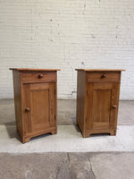 Antique Pine English Nighstand Pair, c. 1880