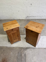 Antique Pine English Nighstand Pair, c. 1880