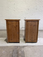 Antique Pine English Nighstand Pair, c. 1880