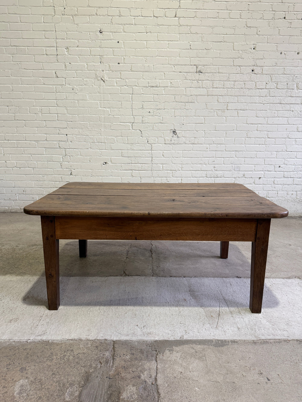 Antique French Oak Two Drawer Coffee Table c. 1860