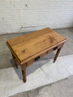 Antique Pine English Side Table with Drawers c. 1880