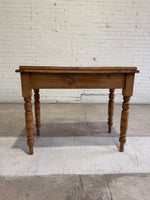 Antique Pine English Side Table with Drawers c. 1880