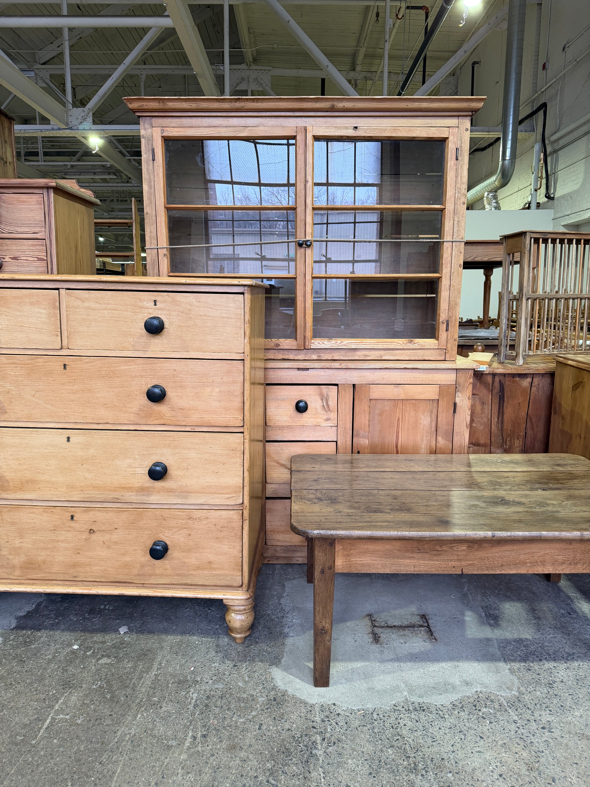 A Large Antique Pine English Chest of Drawers c. 1870