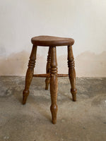 Antique English Elm Stool c. 1890