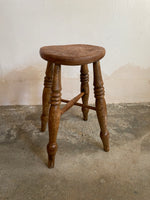 Antique English Elm Stool c. 1890