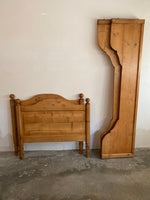 Antique Pine Sleigh Bed c. 1910