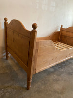 Antique Pine Sleigh Bed c. 1910