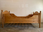 Antique Pine Sleigh Bed c. 1910
