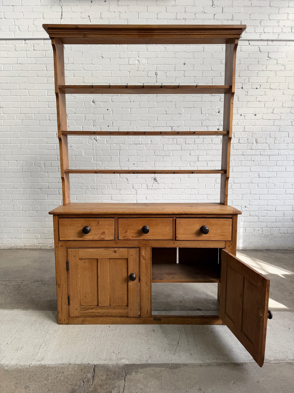 An Antique Pine English Kitchen Dresser c. 1880