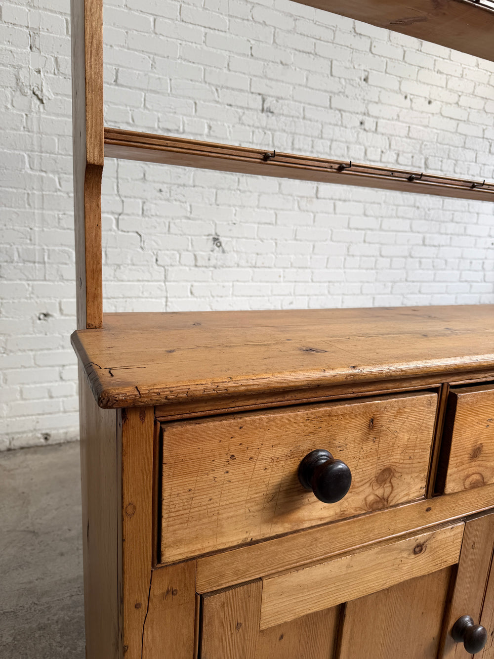 An Antique Pine English Kitchen Dresser c. 1880