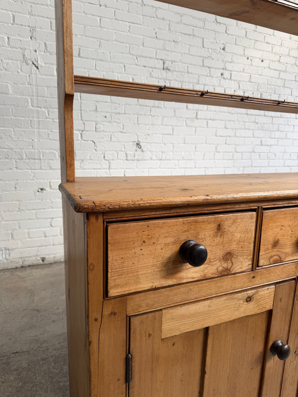 An Antique Pine English Kitchen Dresser c. 1880