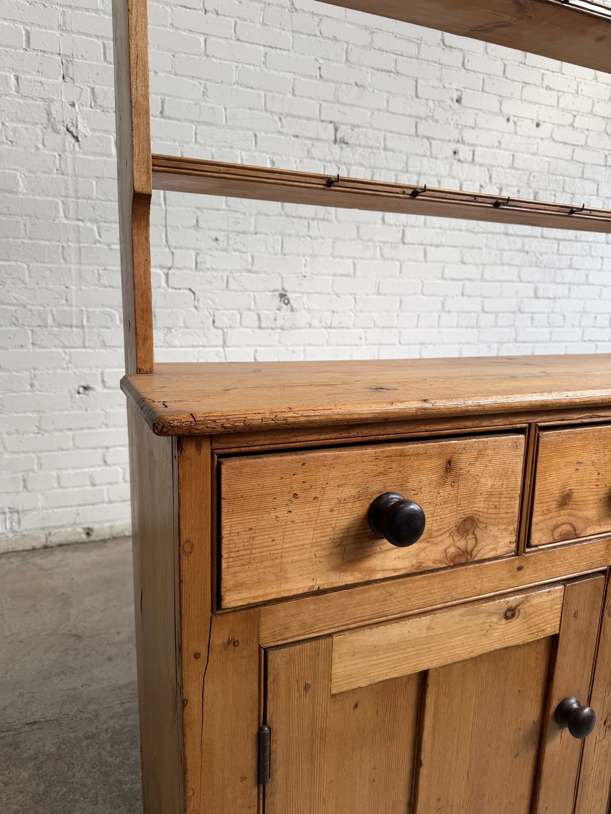 An Antique Pine English Kitchen Dresser c. 1880