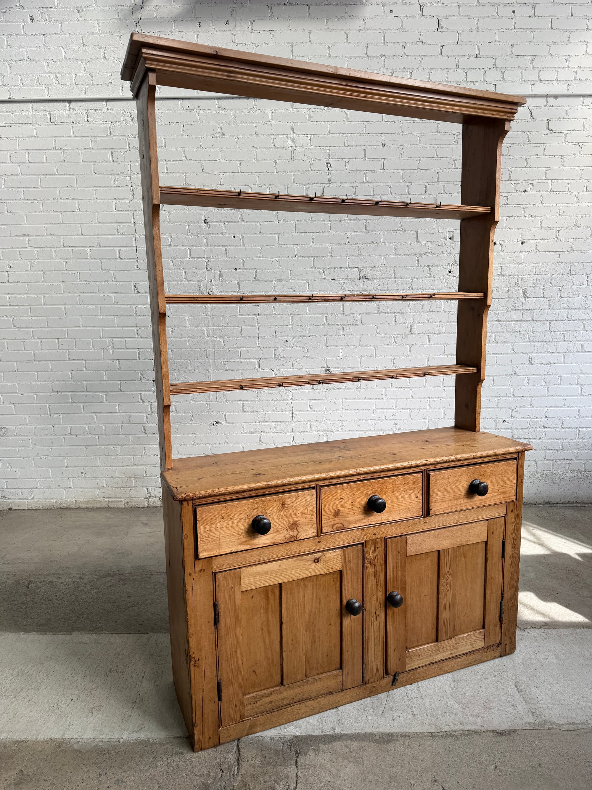 An Antique Pine English Kitchen Dresser c. 1880