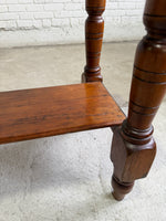 Antique Pine English Washstand with Towel Rail c. 1880