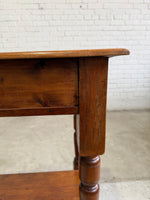 Antique Pine English Washstand with Towel Rail c. 1880