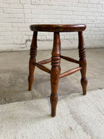An Antique English Stool with Elm Seat, c. 1880
