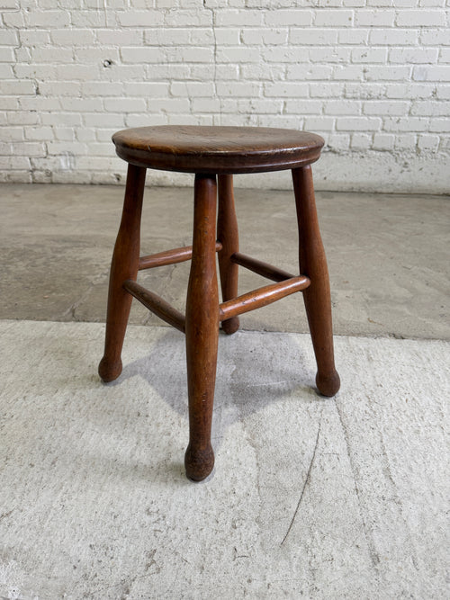 An Antique Elm English Stool, c. 1900