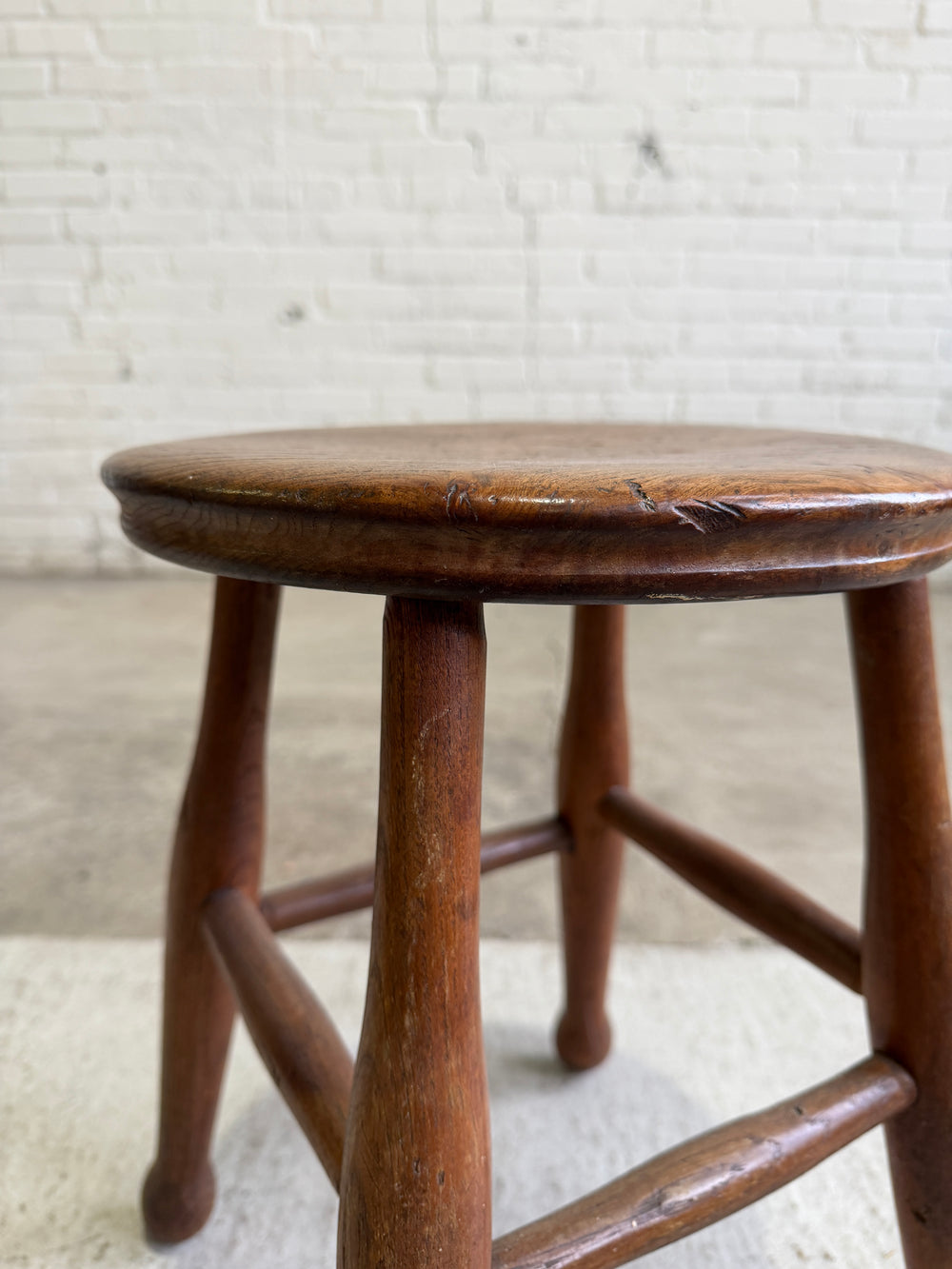 An Antique Elm English Stool, c. 1900