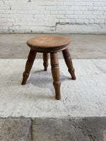 Small Antique Pine English Stool c. 1890