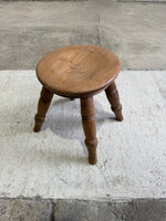 Small Antique Pine English Stool c. 1890